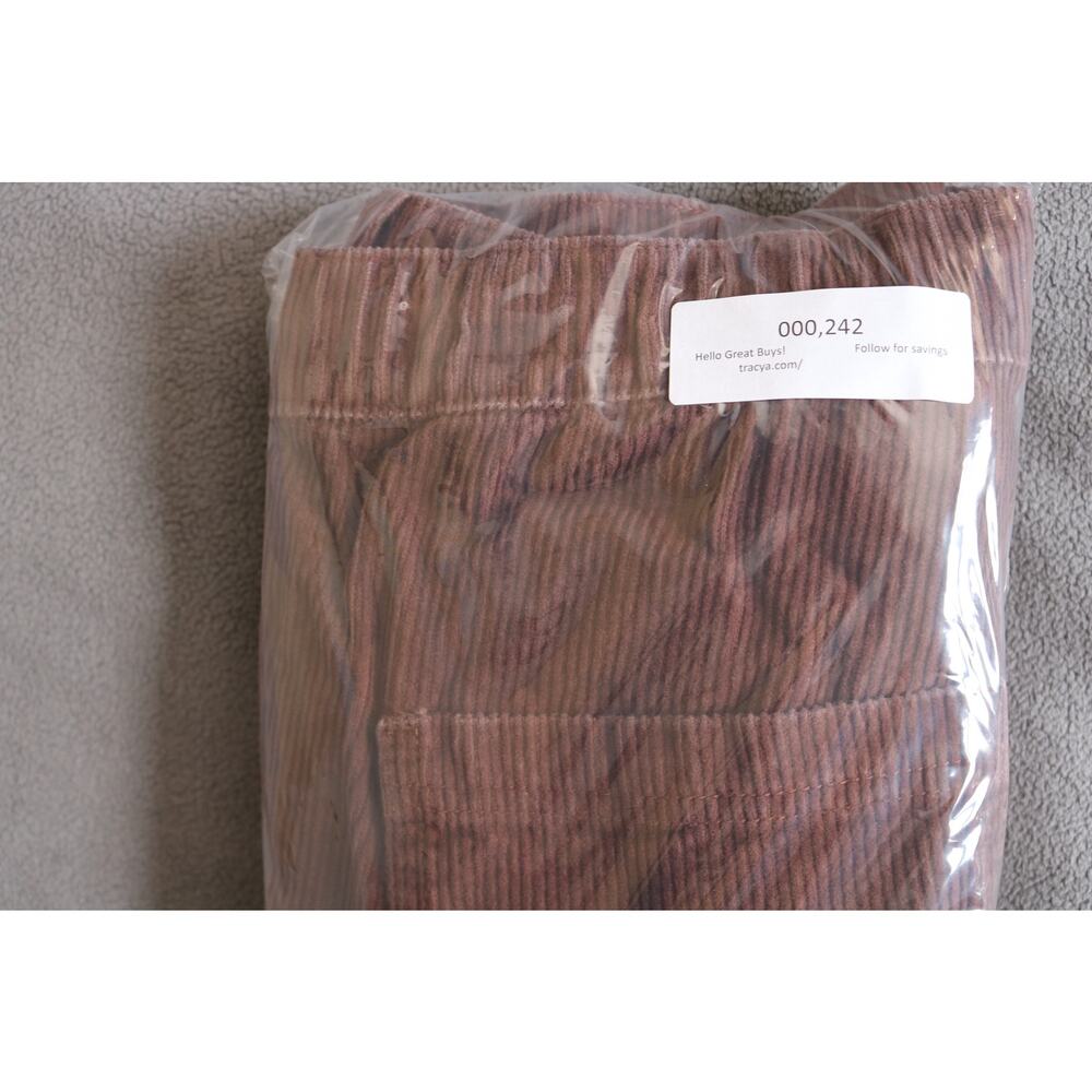 PACSUN Mens Medium Cargo Pants Brown Corduroy Loose Straight 7 pockets Boho - Picture 11 of 11